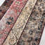 Tapis en laine beige 27,6 x 36,6 po, motif floral classique