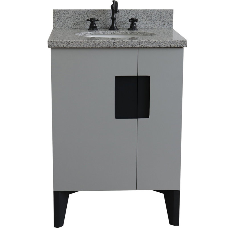 Ensemble de meuble-lavabo simple 25 po, Gris clair, gris