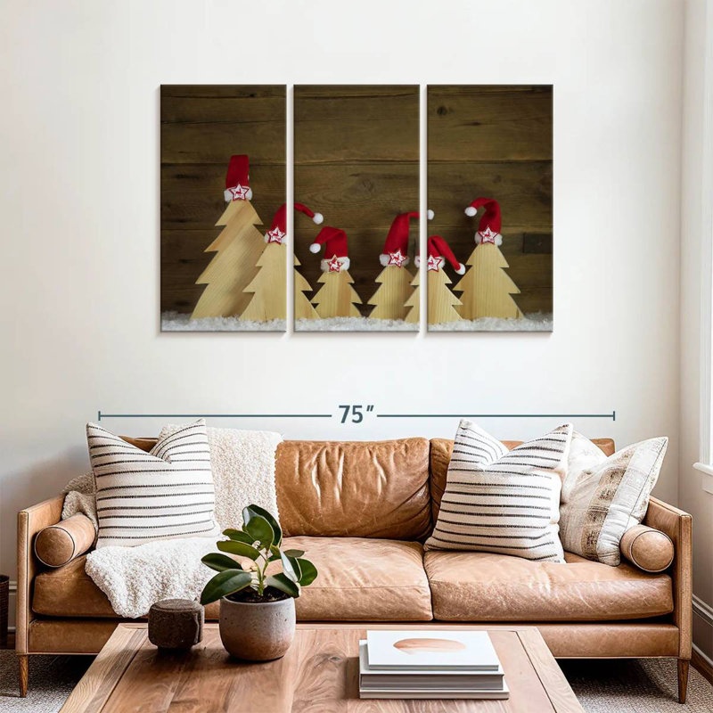 Christmas Hat Trees, 36" H x 57" W