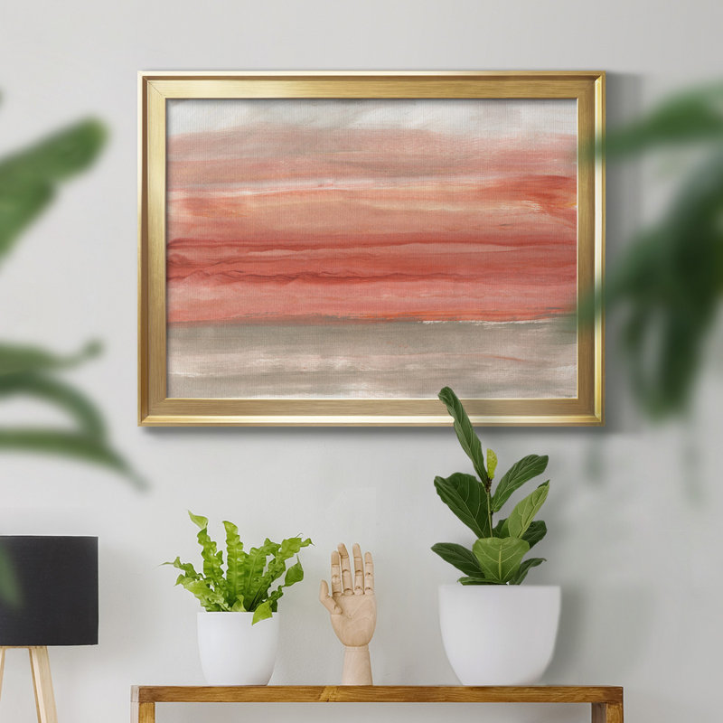 Ciel Oasis - peinture encadrée, H 22,5 po x l 30,5 po x P 1,5 po, Toile avec cadre doré, Pas de tapis