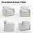 38.1''W Chenille Armchair Accent Chair Single Sofa for Living Room and Bedroom-1348274810