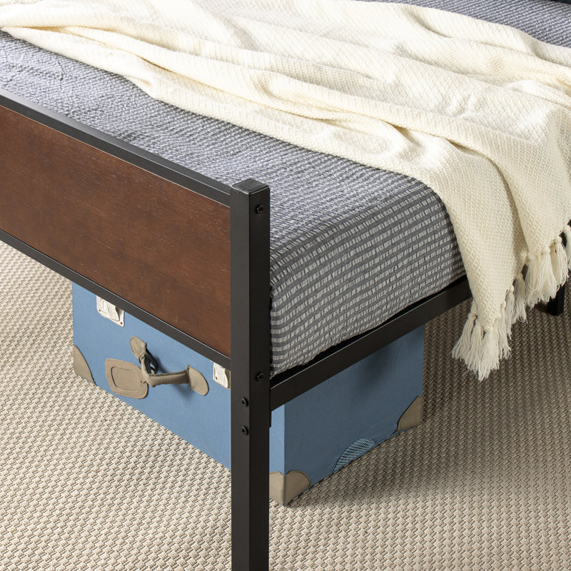 Zinus Tucker 35 inch Rayon from Bamboo and Metal Platform Bed Frame, Full/Double
