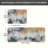 Orange & Gray Abstract, Kitchen Mats 2-Piece