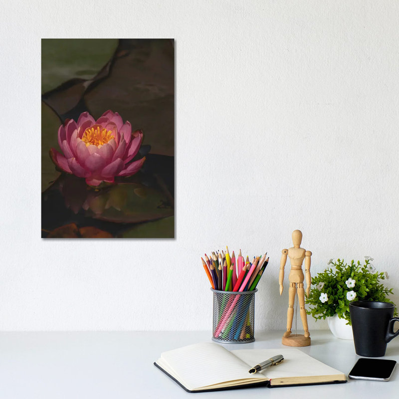 Water Lily 1 Piece Wrapped Canvas Painting, 30.48cm H x 20.32cm W x 1.91cm D