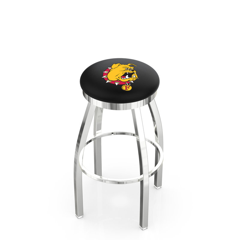 NCAA 36" Swivel Bar Stool, Ferris State, Chrome