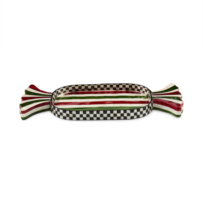 Red & Green Capiz Candy Tray