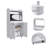 1-Shelf 2-Door Kitchen Pantry