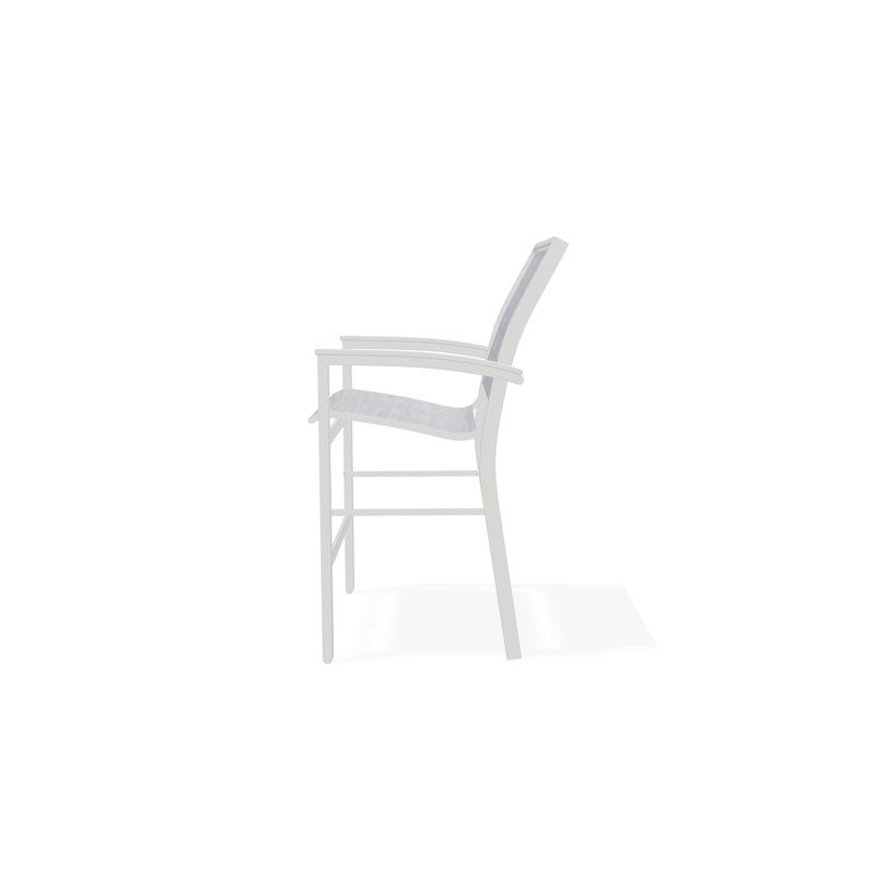 Chaise de café empilable en aluminium Bazza, Gris chaleureux, Brooks