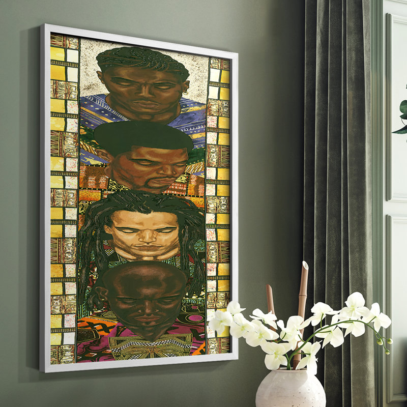 «Spiritual People I», reproduction encadrée - bois massif, Blanc, H 10 po x l 8 po