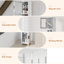 Boîte de rangement pliante empilable à 4 niveaux, tiroirs de rangement empilables sur roulettes, armoire de plancher de salle de bain avec portes-674387024