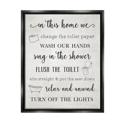«In This Home Bathroom Rules», estampe numérique de Natalie Carpentieri