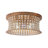 French Vintage Clear Crystal 4-Light Flush Mount