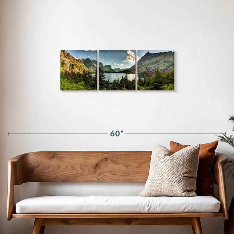 Impression d'art sur toile Montana, Montana, H 12 po x l 38 po x P 1,25 po