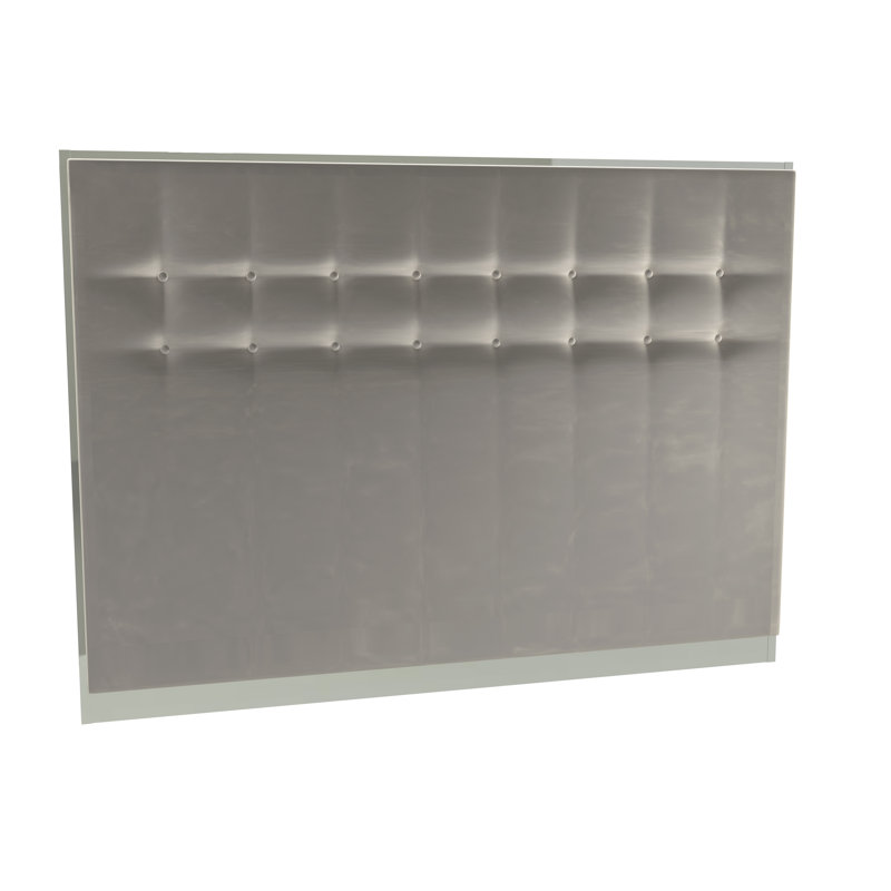 Euclid Upholstered Headboard, Double (4'6), Silver