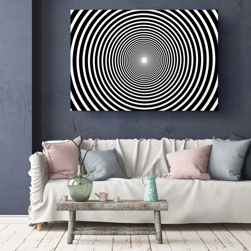 " Endless Vortex Optical Illusion Design ", 24" H x 36" W x 1" D
