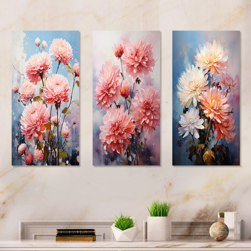 Les mamans transparentes permettent des détails complexes - Ensemble de 3 décorations murales pour mamans, H 28 po x l 36 po