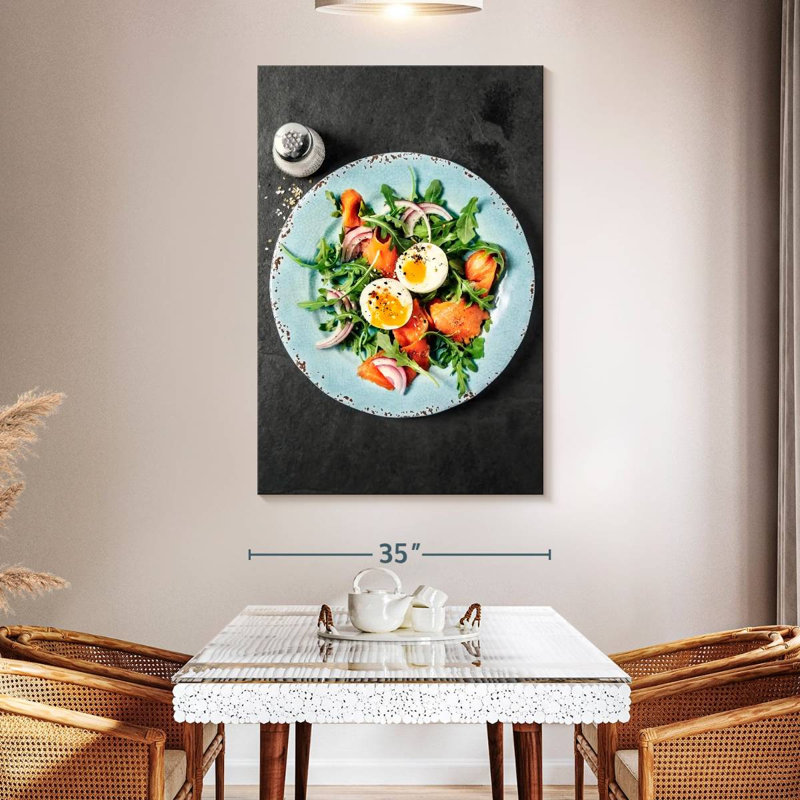 Yarlin Arugula Salmon Salad, 51" H x 34" W