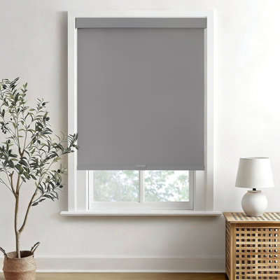 Blackout Cordless Roller Shades with Valance for Windows, Free-Stop, Thermal Insulated Fabric, UV Protection, Natural Woven Blinds for You