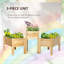 Ensemble de 3 jardinières surélevées Outsunny