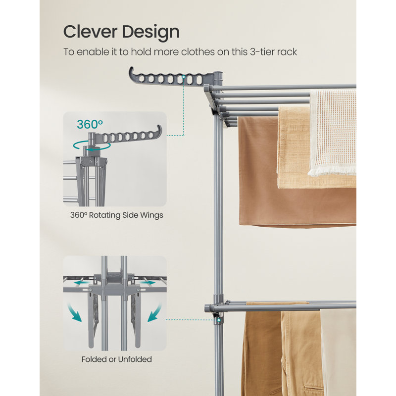 Steel Foldable Freestanding Drying Rack