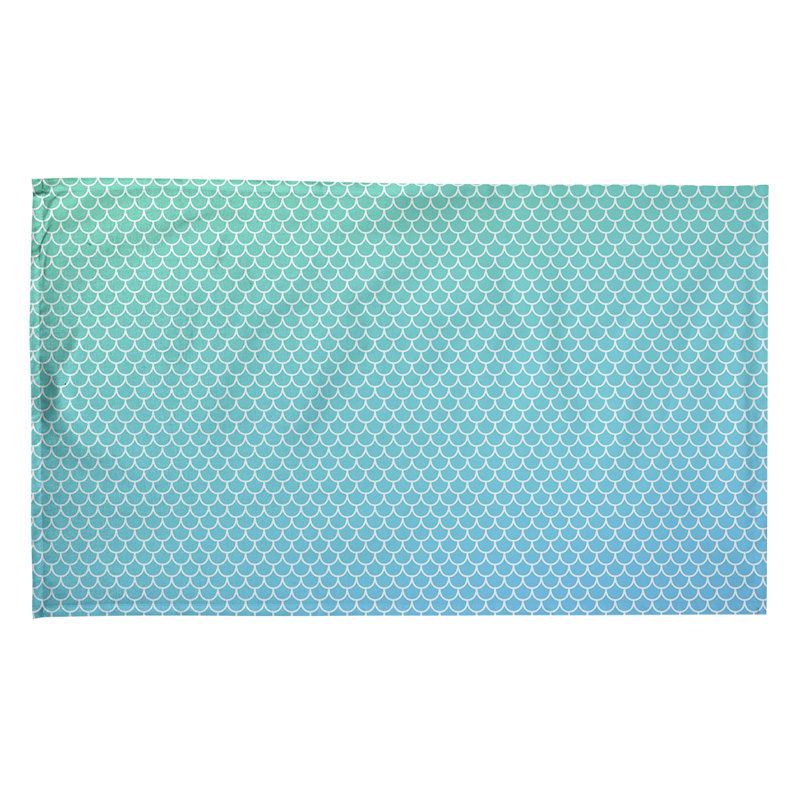 Serviette de thé sirène balances, Bleu sarcelle, Polyester sergé