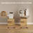 Narrow Solid Wood Nightstand with 2 Drawers-285118320-283522430