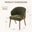 Chaise rembourrée avec pieds en bois-1955839381