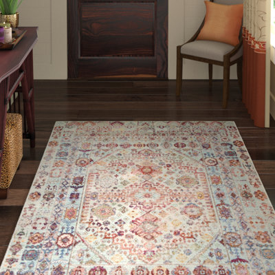 Tapis oriental gris / rouge Porthleven