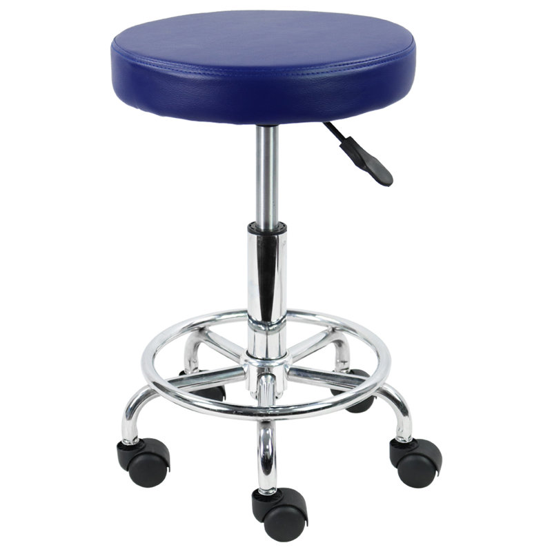 Tabouret de laboratoire à hauteur réglable, Bleu