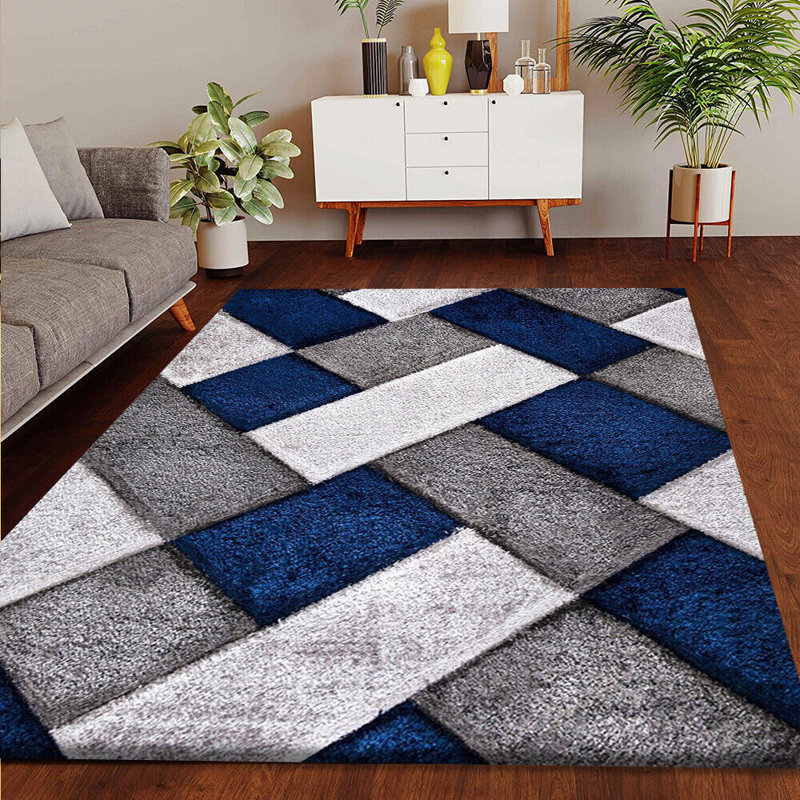 Geometric Shag Indoor / Outdoor Area Rug, Rectangle 160 x 230cm