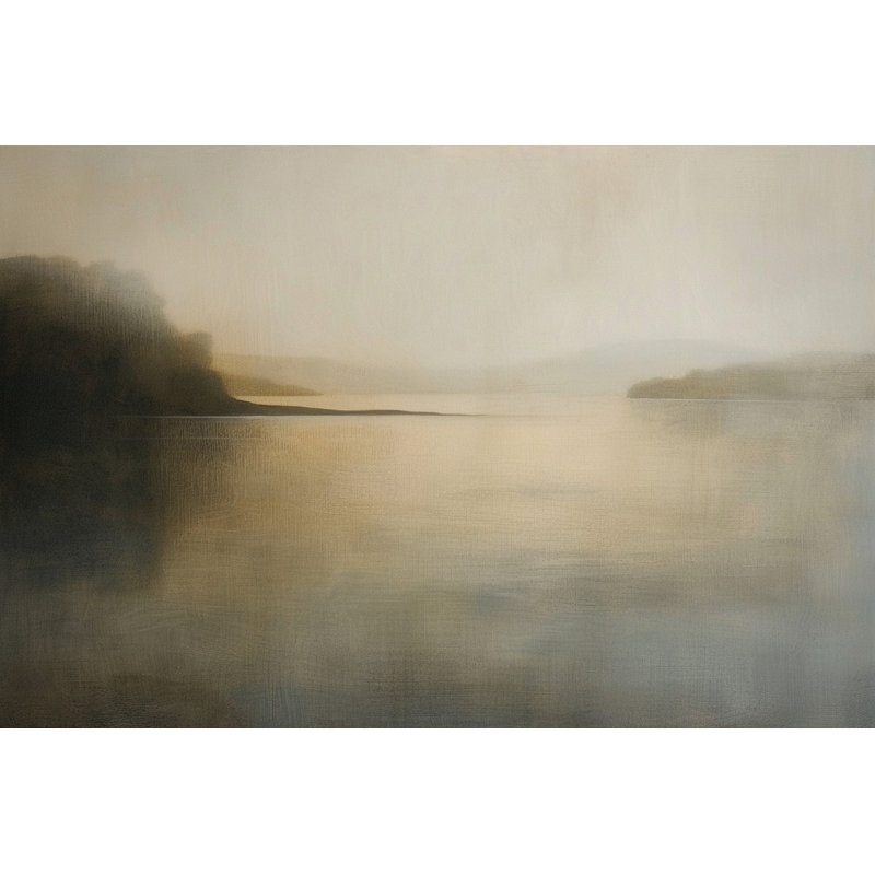 Art mural sur toile Foggy Shoreline, H 16 po x l 24 po x P 1,5 po