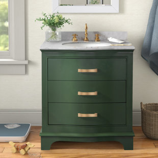 31 Wall-Mounted Single Bathroom Vanity Set Mercury Row Base Finish: Forest Elm