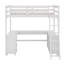 Lit mezzanine double avec bureau en U, tiroirs et tablettes-257538860