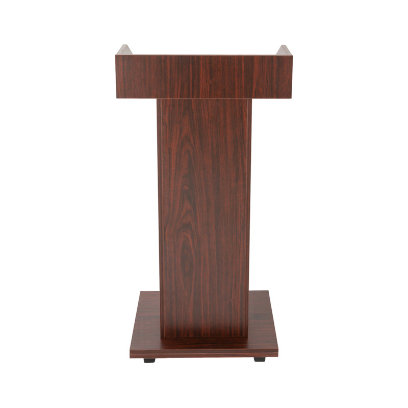 Podium en bois 43,3 po avec roulettes, Brun