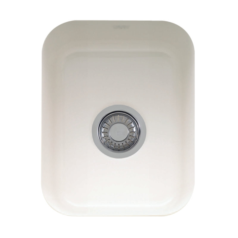 17" L x 15" W Undermount Kitchen Sink, White