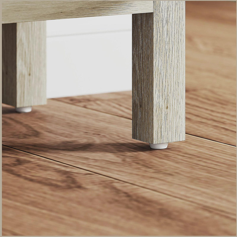 Armoire à café avec tablette réglable, armoire avec rangement, Naturel