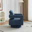 Fauteuil d'appoint pivotant moderne avec revêtement Boucle, rotation à 360 degrés, bleu marine