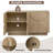 Hargett 4-Door Sideboard with Textured Semi-Circle Fronts & Adjustable Shelves-130060993