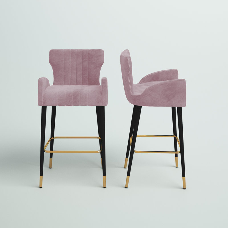 Tabouret de bar 28 po Briannan, Rose