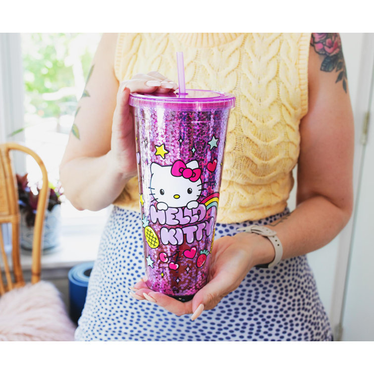 Silver Buffalo Sanrio Hello Kitty Berry Pink Carnival Cup With Lid