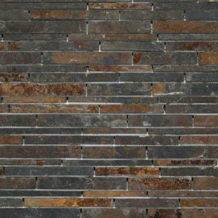 Rusty Slate Irregular Strip Pattern