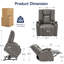 Fauteuil inclinable électrique en cuir PU Power Massage Manhasset