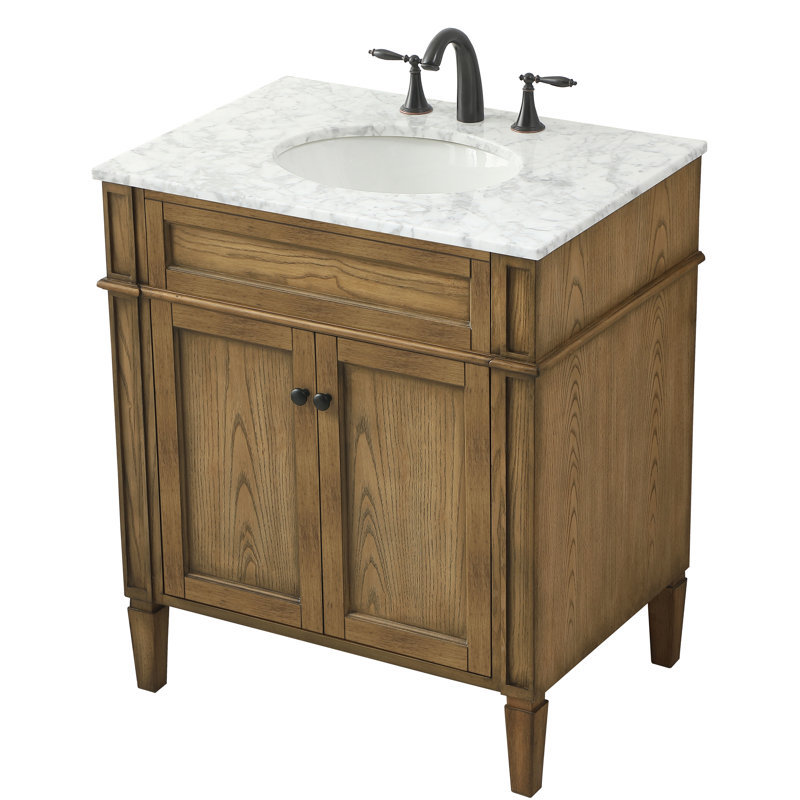 Ensemble de meuble-lavabo simple 30 po Rivers, Bois flottant