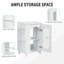 Meuble-lavabo avec lavabo, meuble-lavabo avec tablette à 2 niveaux Grabau, 20 po, bois massif et panneau de fibres à densité moyenne