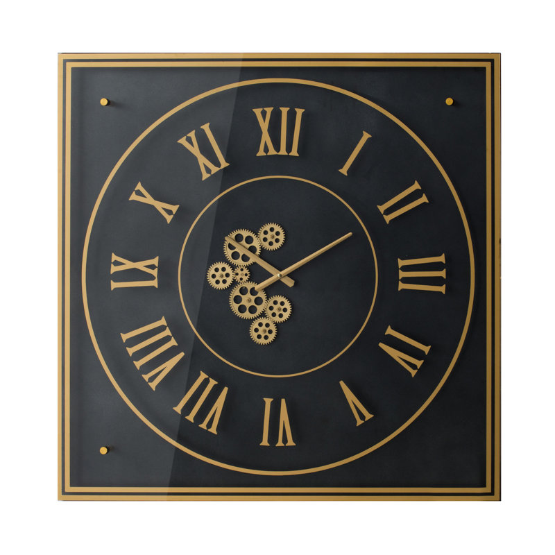 Très grande horloge murale Giavanna, Or, Grand