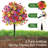 4Pcs 20" Artificial Topiary Ball Flowers for Outdoors, Spring Decoration with Spike, UV Resistant Faux Summer Plants, Fake Bushes Indoor Decor, Mix 4 Colors for Garden, Porch & Patio