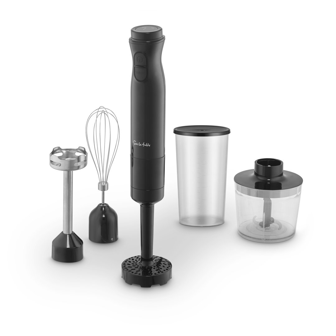 Sur La Table SLT12011BLK Core Digital Hand Mixer with 2 Stainless Steel Beaters, 5 Speed Settings and Turbo Function, Digital Controls, 500W, Black