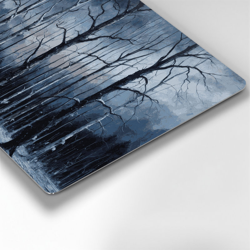 Art d'Halloween, arbres nus d'Halloween en métal gris, H 12 po x l 18 po