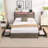 Bed Frame, Storage Headboard with Charging Station, Solid and Stable, Noise Free, No Box Spring Needed, Easy Assembly-461287745-461287774