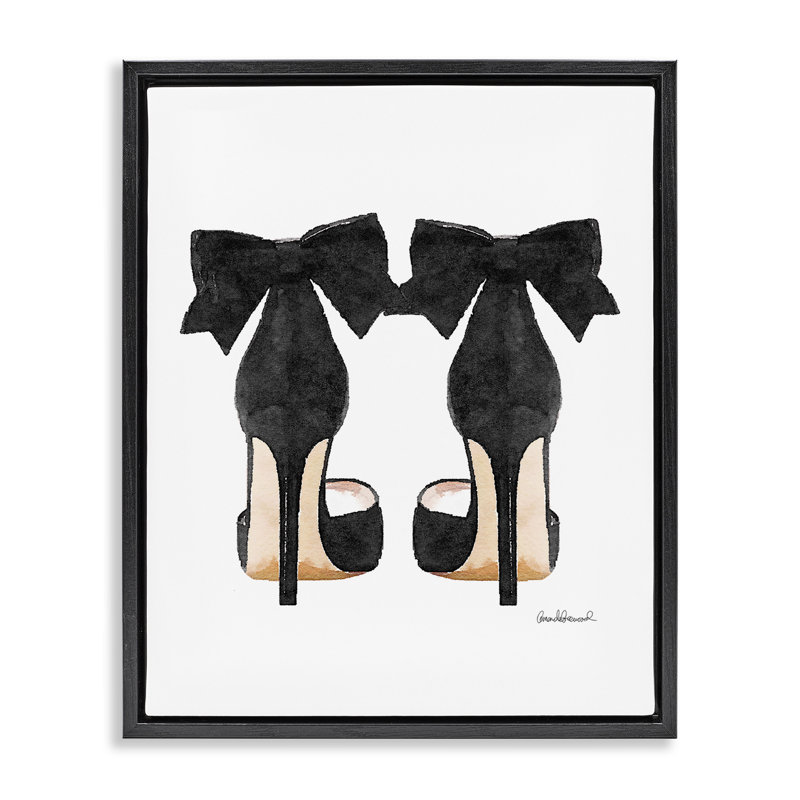 Art mural sur toile flottant Glam, H 25 po x l 31 po, Cadre flottant noir de jais
